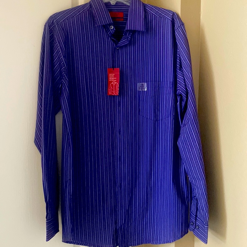 Mens brand new Alfani fitted long sleeve shirt